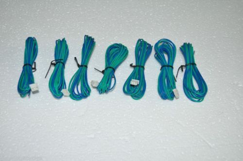 Lot of 7 new dei car alarm start wiring pigtail 2 wire 3 pin plug green blue
