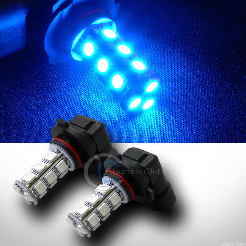2pc blue 9005/hb3/h10 18 5050 smd led head fog/driving light lamp bulbs 12v pair