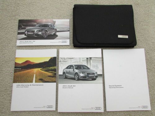 Audi a4 11 2011 owners manual guide books reference w/ case oem