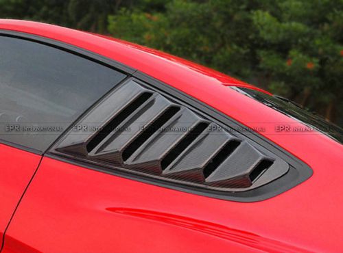 For mustang 2015 gt350r style quarter window vents louvers cover carbon fiber