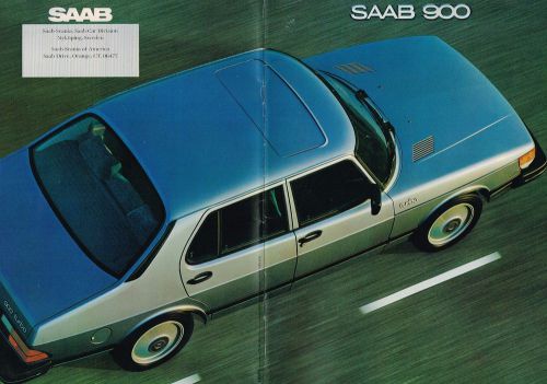 1981 saab 900 brochure / catalog with color chart: turbo,900s,s,3 door,