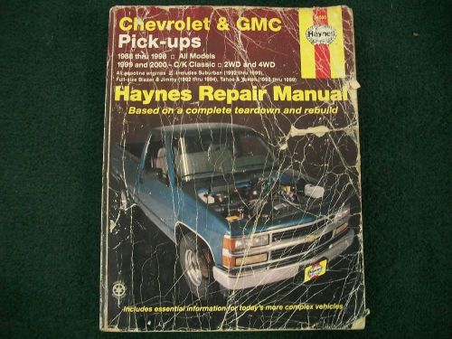 Haynes repair manual 24065 /chevrolet &amp; gmc pick-ups 1988-1998 all model
