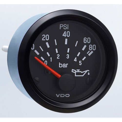 Vdo 350-901 cockpit international mechanical oil pressure gauge 80 psi/5 bar