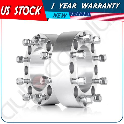 2pcs 8lug 8x6.5 2&#034; 50mm wheel spacers 9/16&#034; studs adapters for dodge ford
