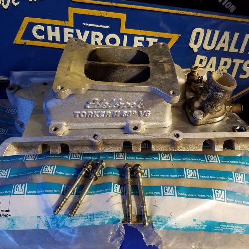 2.8 60 degree v6 edelbrock 3785 intake torker ii 4 bbl adapter camaro s10 blazer