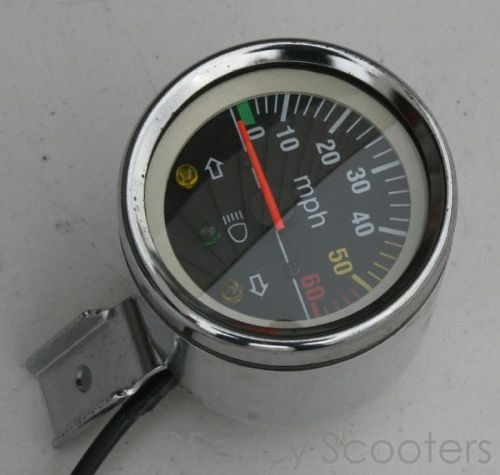 Speedometer for 2-stroke x-8,r-6 pocket bikes 50cc 1 gauge, 60mph (5 wires)