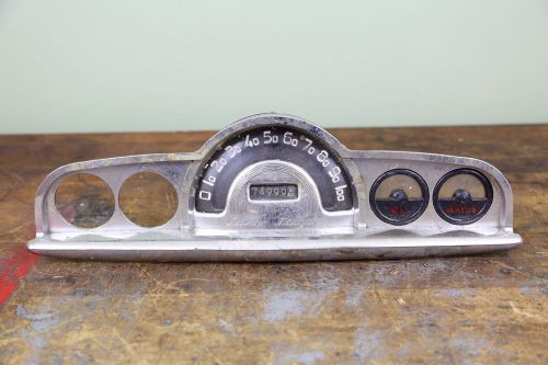 1949 1950 pontiac silver streak car speedometer &amp; gauge dash cluster trim 49 50
