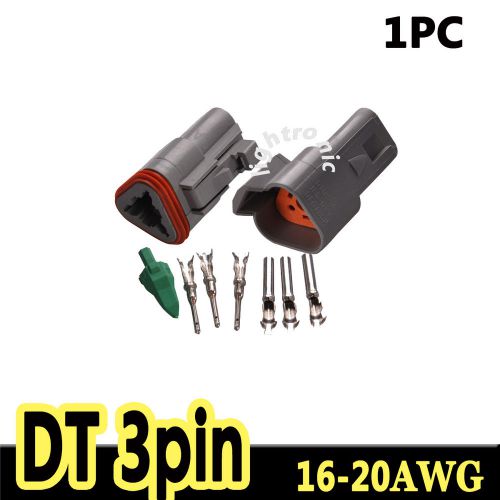 1set  deutsch dt connector kit   16-20 awg 3-pin ways male&amp;female connectors kit