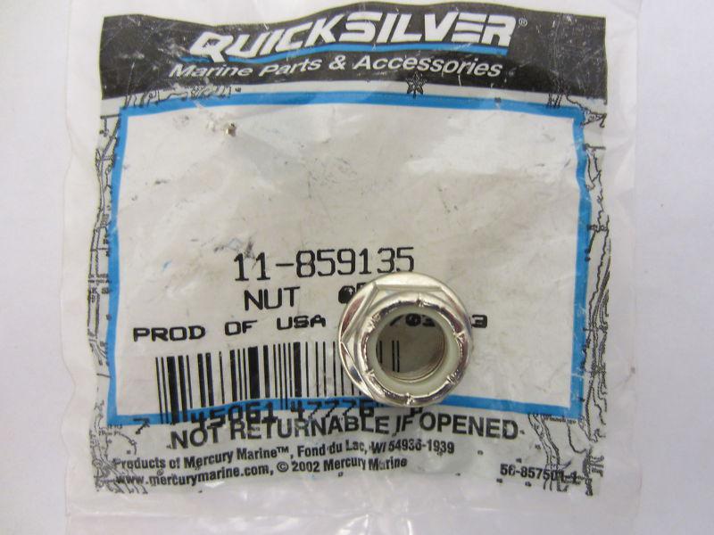 Mercruiser new oem alternator idler pulley lock nut 11-859135, 11-817618