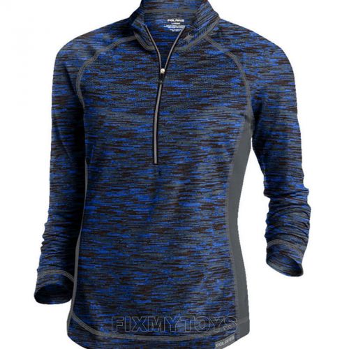 Oem polaris womens blue &amp; grey kaumajet 1/2 zip up long sleeve fleece size s-3xl