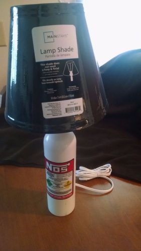 New 1 lb. white nitrous bottle lamp with shade nos nx