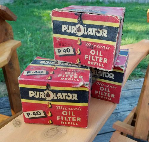 Vintage nos purolator oil filter refill p-40