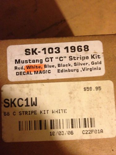 1968 mustang &#034;c&#034; stripe kit  sk-103 white