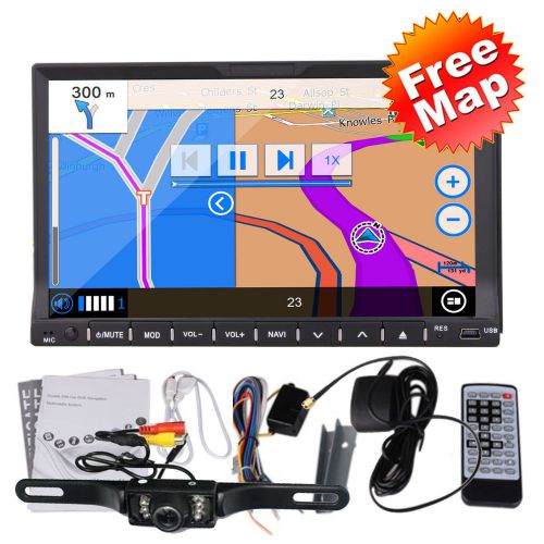 Gps navigation 7 inch 2din car stereo dvd player bluetooth ipod mp3 tv sd+camera