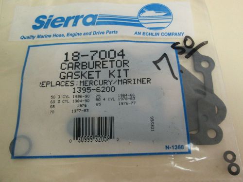 New sierra carburetor gasket kit 18-7004 - replaces mercury mariner 1395-6200