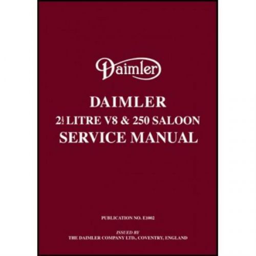 Daimler workshop manual 2.5l v8 and 250 saloon service &amp; repair 1960&#039;s