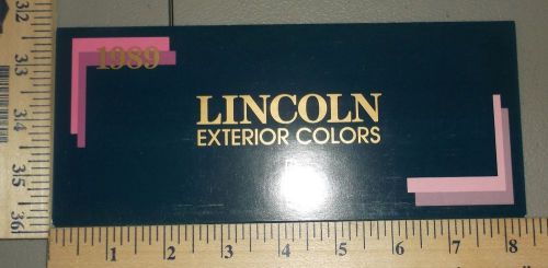 1989 lincoln paint chip exterior colors mark vii continental town car brochure