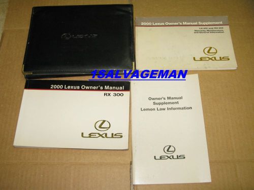 2000 lexus rx300 owners manual 2000 rx300 2000 lexus rx300 manual