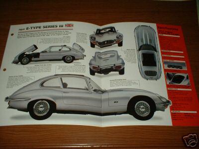 ★★1972 jaguar e-type s3 coupe original imp brochure specs info 72 etype s iii★★