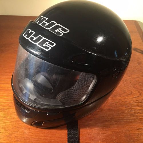 Hjc cs-12y motorcycle / snowmobile helmet black youth l xl face shield