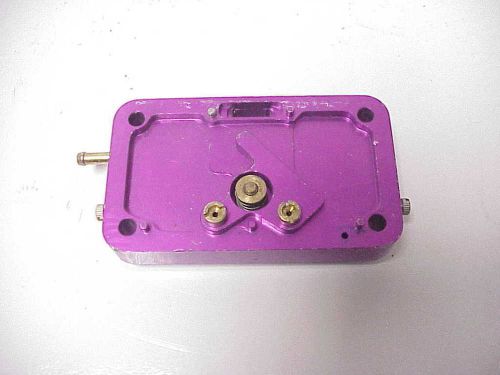 Purple billet aluminum holley carburetor metering block cs14 nhra ihra mudbog