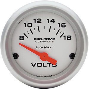 Autometer 4391 ultra-lite voltmeter gauge 8-18v