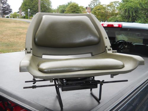Molded fold-down boat seat with clamp