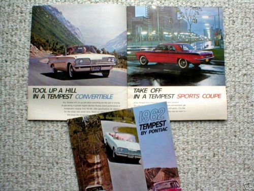 1962 pontiac tempest sales brochure:le mans,safari,