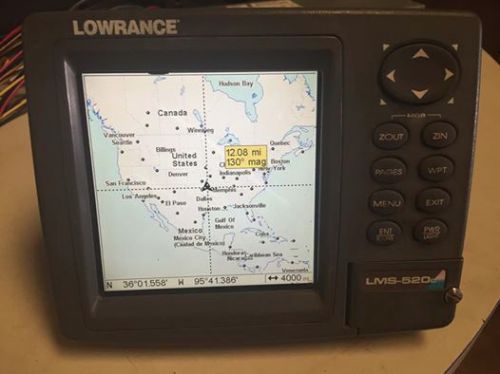 Lowrance lms 520c gps/fish finder hds lms lcx globalmap head unit only