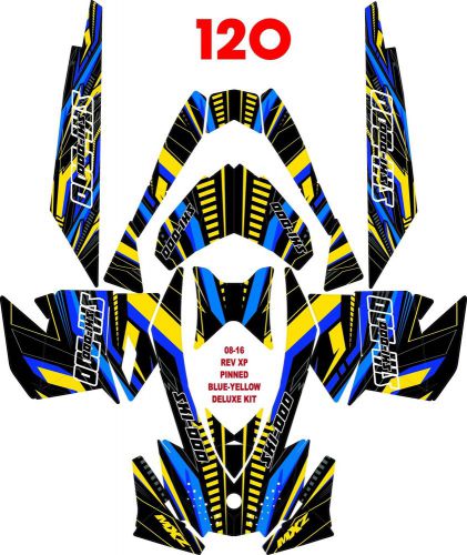 Ski doo snowmobile wrap kit rev,xp, xr,xs,xm  03-16 pinned  decal deluxe