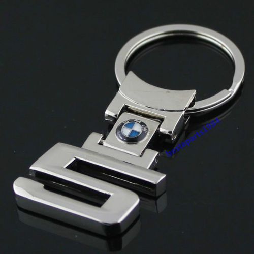 3d key ring chain silver chrome metal car logo auto accessory for bmw 5 series