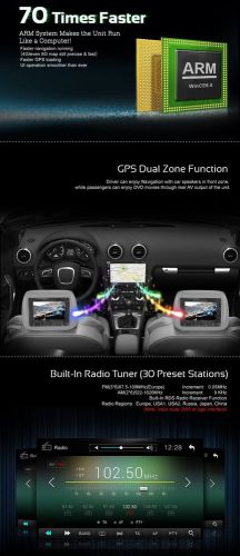 2din u car dvd player gps radio stereo bluetooth navigation cd/mp3/usb/sd/audio