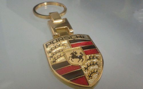 (gold tone)turbo 911 keychain porsche panamera 911 turbo cayman cayenne