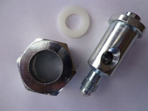 Nitrous bottle nut adapter -4an with 1/8 &#034; npt port