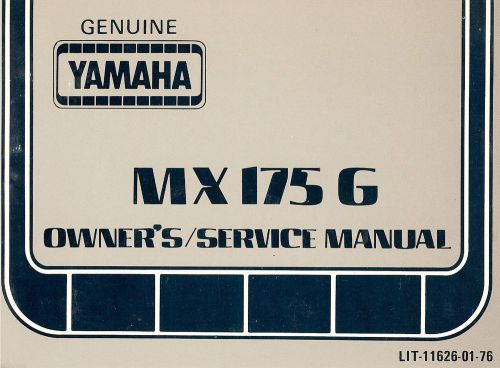 1980 yamaha mx175 motocross motorcycle owners manual -mx 175 g-yamaha-mx175g