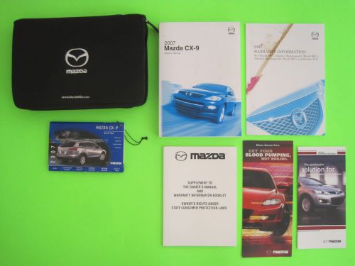 2007 mazda cx-9 factory owner&#039;s manual set  &amp; case *oem*