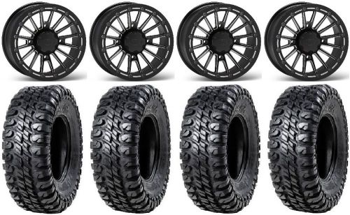 Itp sd beadlock 14&#034; wheels milled 28&#034; chicane rx tires yamaha grizzly rhino