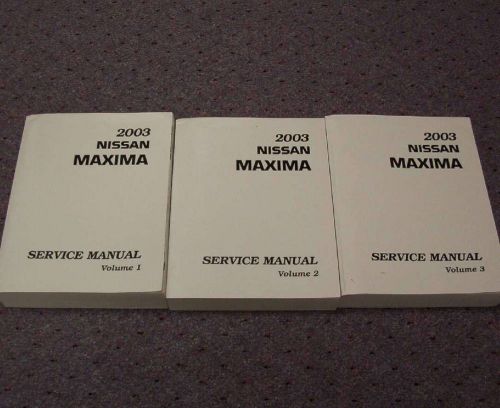 2003 nissan maxima factory shop service repair manual gxe se gle 3.5l v6