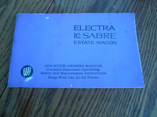 1979 buick owner&#039;s manual electra le sabre estate wagon - vintage - glove box