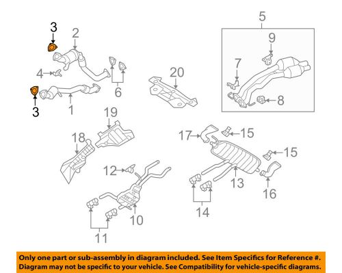 Audi oem 07-10 q7 3.6l-v6-exhaust pipe gasket 7l6253115e