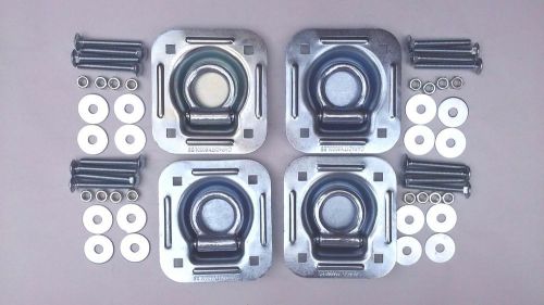 D-ring recessed 6,000 lb tiedown 4 (four) pack with mounting hardware brand new