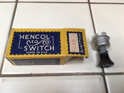 Vintage hencol 5018 fog backup reverse push pull light switch nos nib car truck