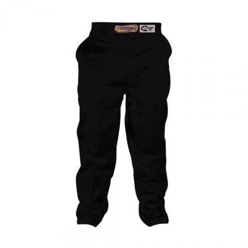 Speedway fire retardant cotton racing pants, sfi-1, pants only, black, size xxl
