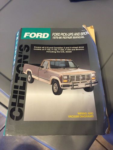 Ford pickup and bronco automotive repair manual for 1976-1986