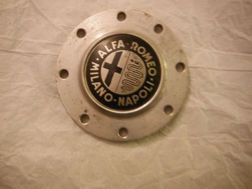 Vintage alfa romeo hood grille wheel badge mount 3 3/4&#034; milano napoli emblem