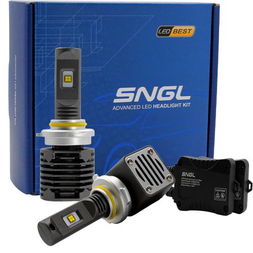 Sngl 9005 led headlight bulbs conversion kit 80w 8400lm 6000k xenon white hid