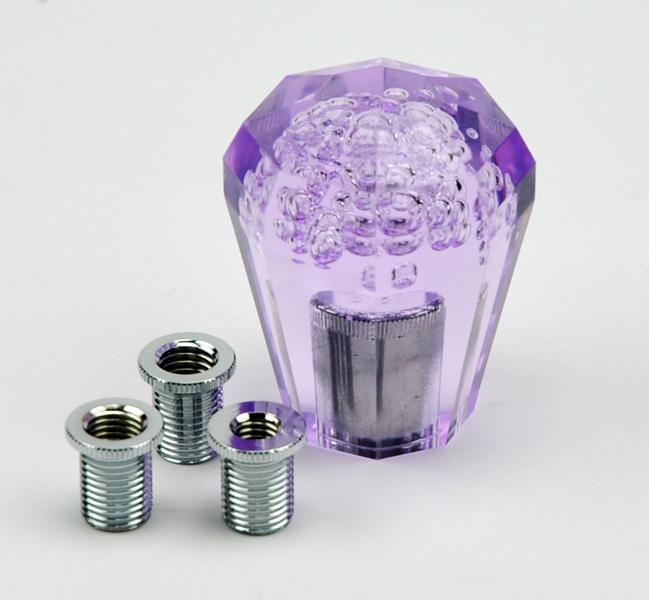 Jdm crystal bubble jdm vip dildo 60mm shorty gear shift knob - purple