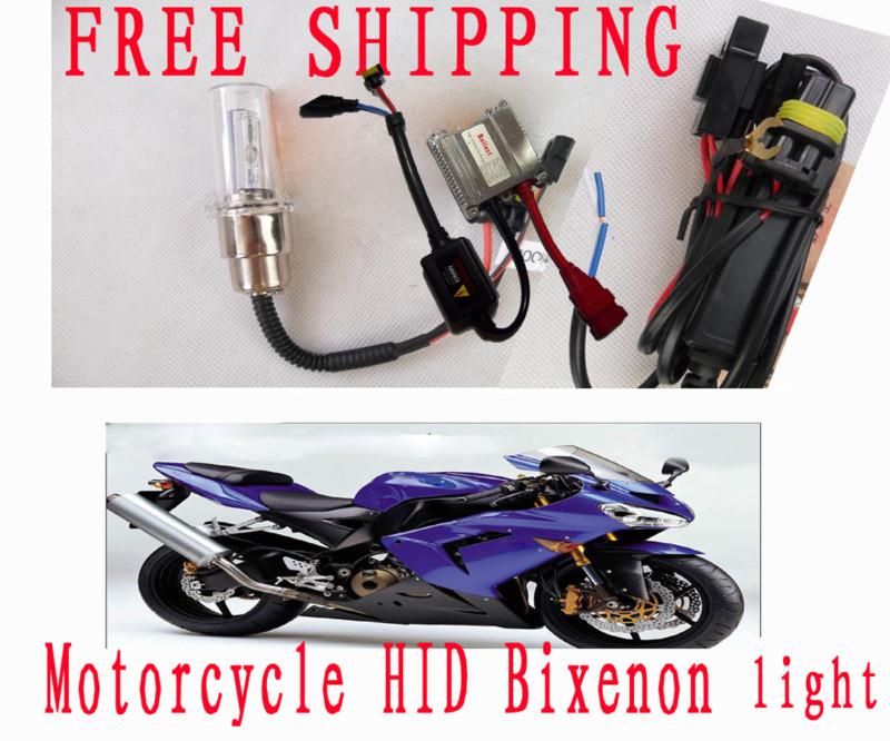Hid bi xenon motorcycle projector lens ballast kit h1 h4 h7 9004 9005 9006 6000k