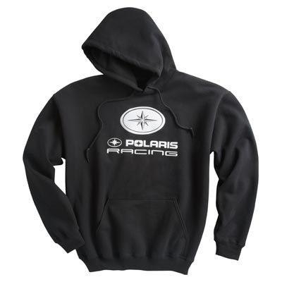 Polaris racing race pull over hoodie black mens x large xl xlg