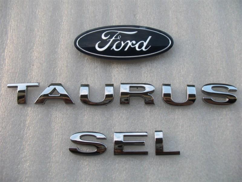 2005 ford taurus sel rear trunk chrome emblem decal logo set 05 06 07 